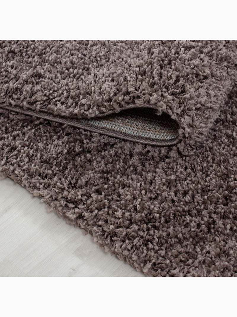 Tapis poils longs shaggy tissé motif uni UNI L Multicolore - Kiabi