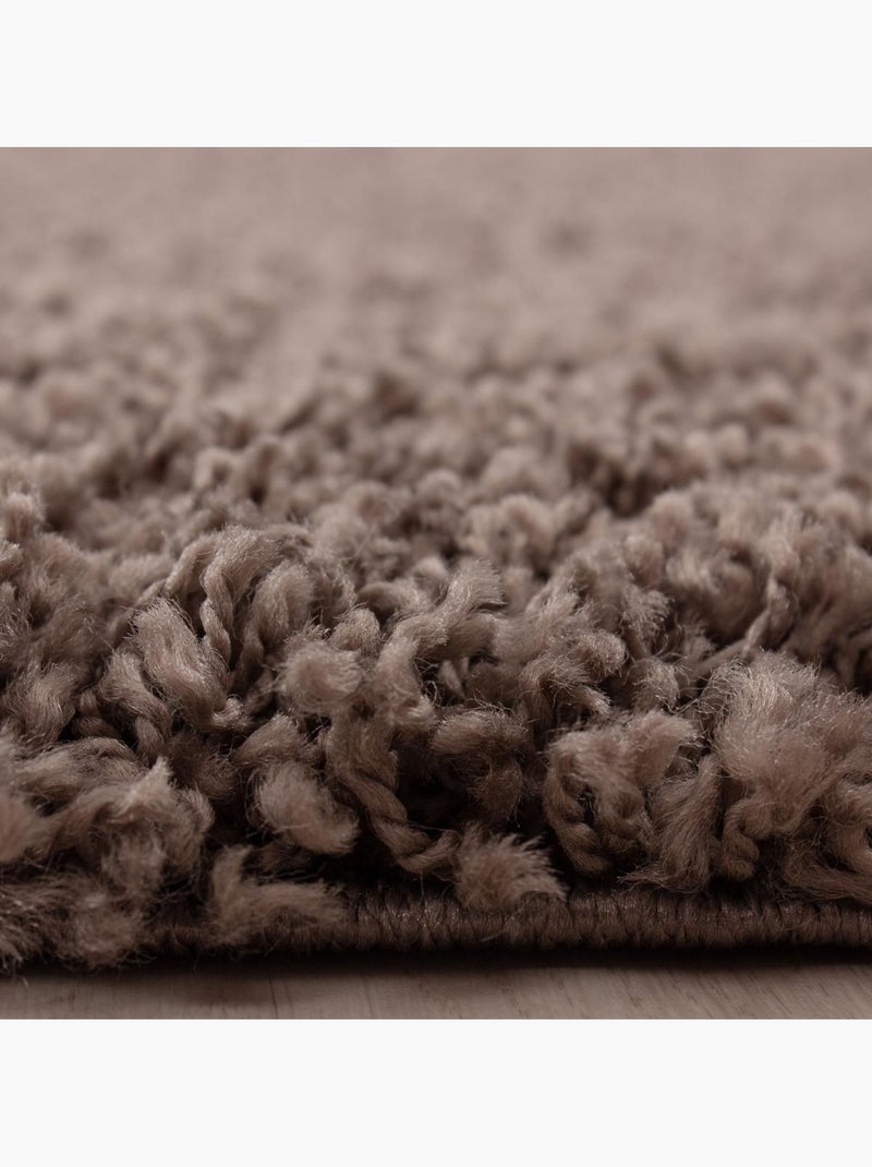 Tapis poils longs shaggy tissé motif uni UNI L Multicolore - Kiabi