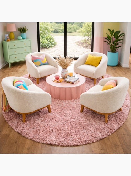 Tapis poils longs shaggy tissé motif uni UNI L - Kiabi