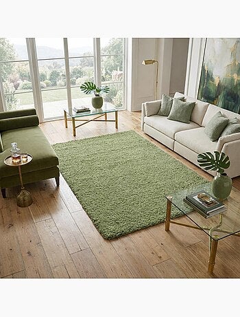 Tapis poils longs shaggy tissé motif uni UNI L