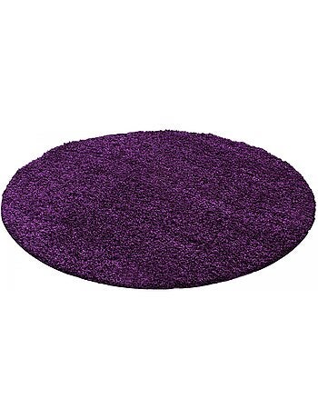 Tapis poils longs shaggy tissé motif uni UNI L