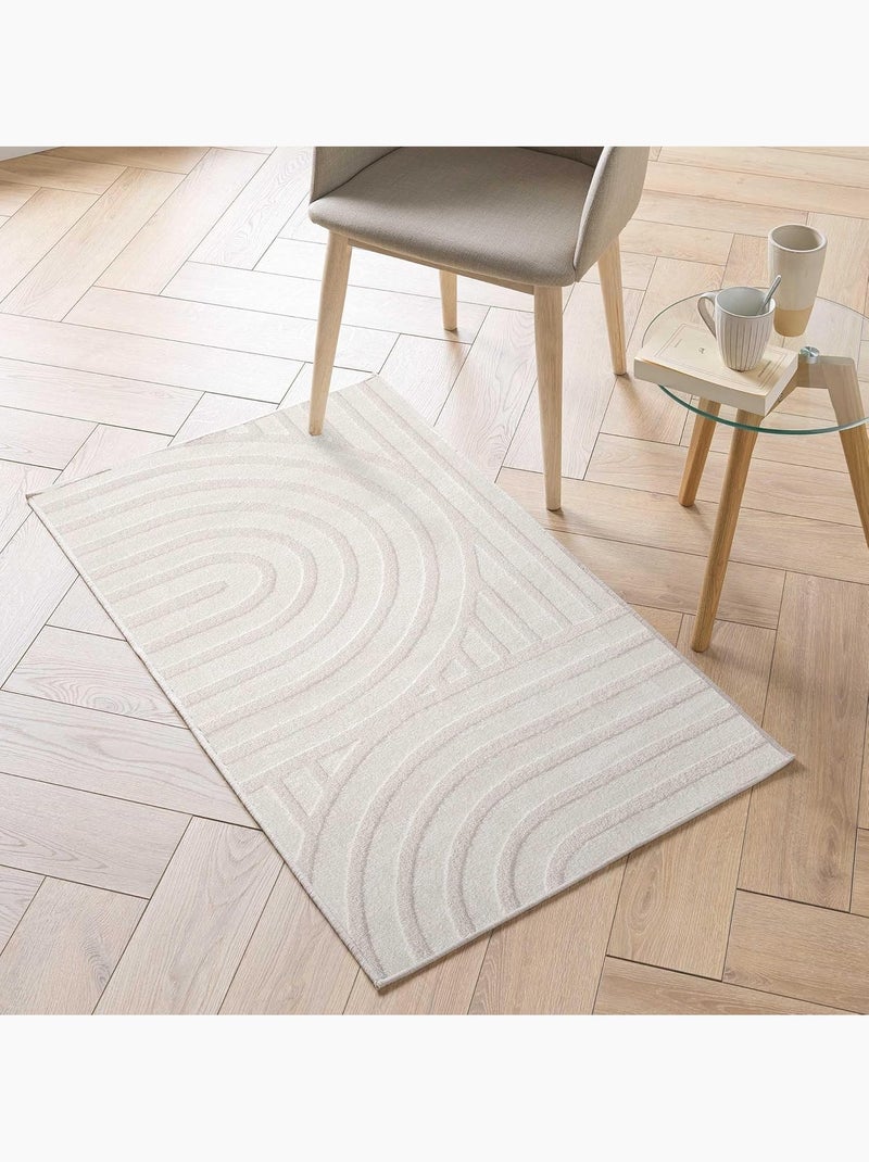 Tapis Polyester Maximus Douceur d'Intérieur Beige - Kiabi