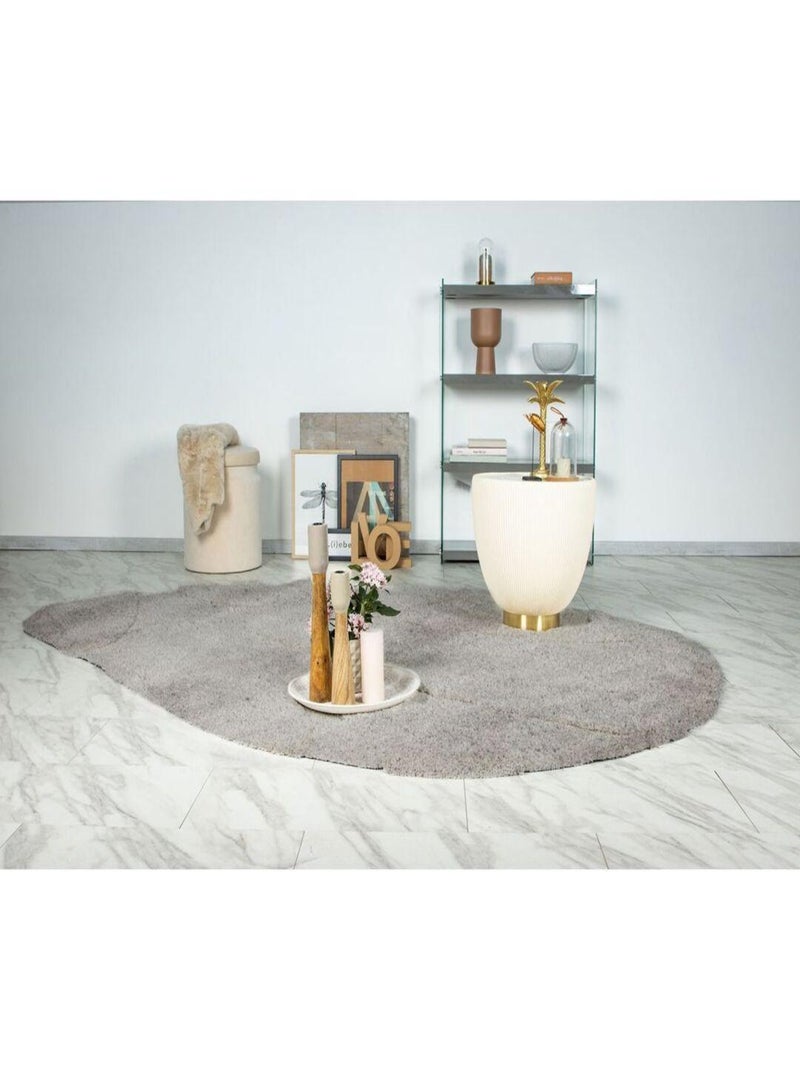 Tapis polyester recyclé effet 3D tufté Momo Gris - Kiabi