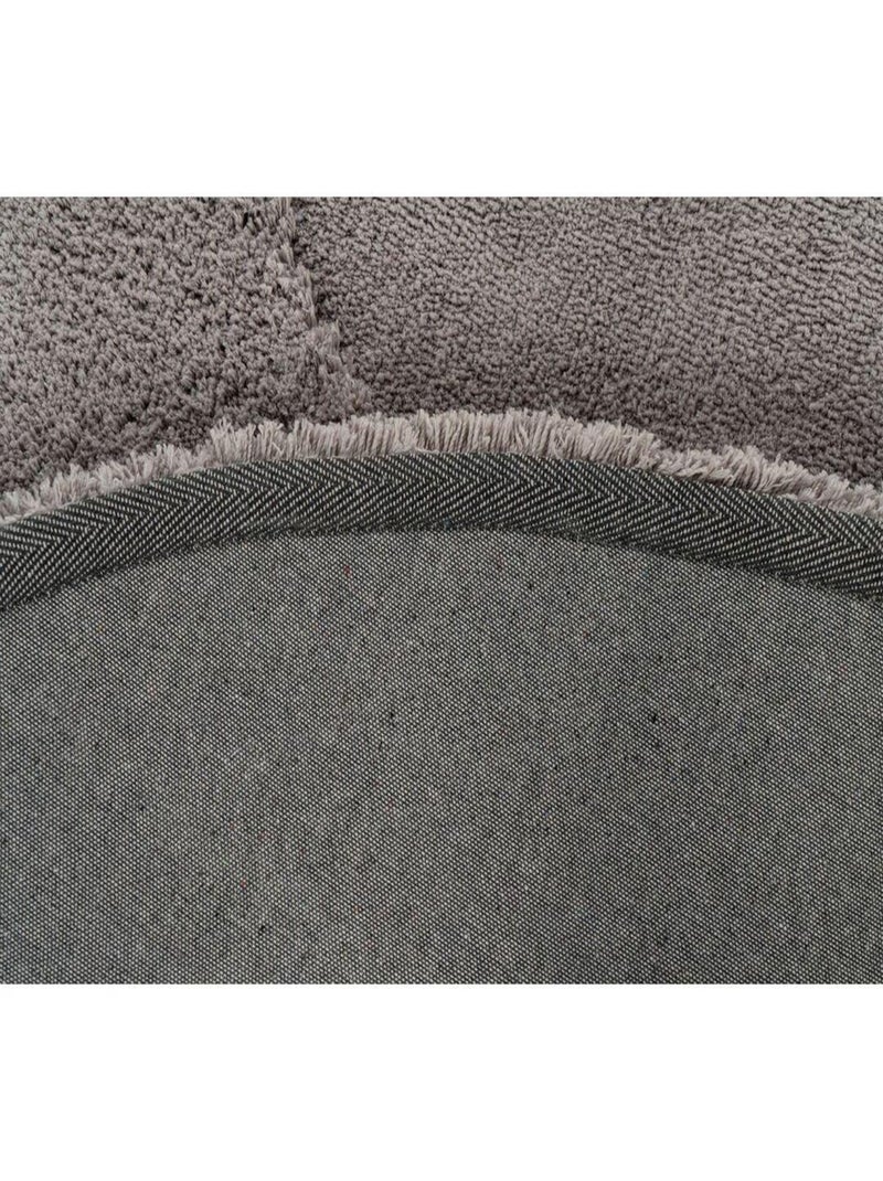Tapis polyester recyclé effet 3D tufté Momo Gris - Kiabi
