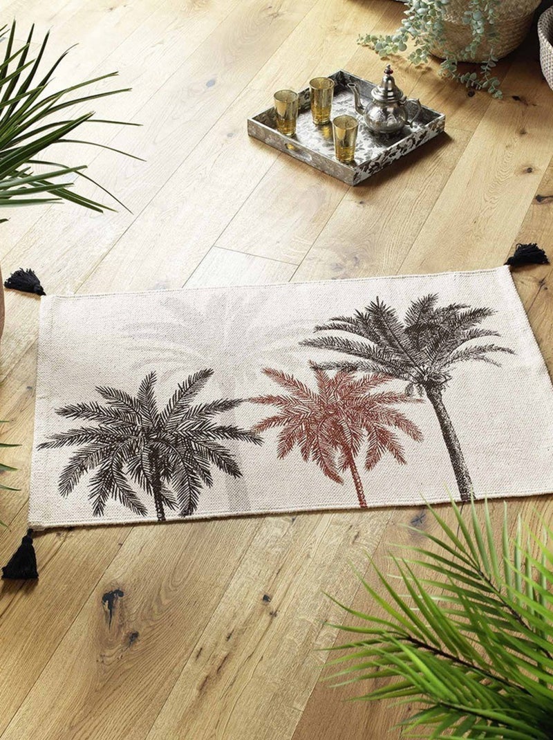 Tapis pompons 60x90 cm Kenya Lodge Beige - Kiabi