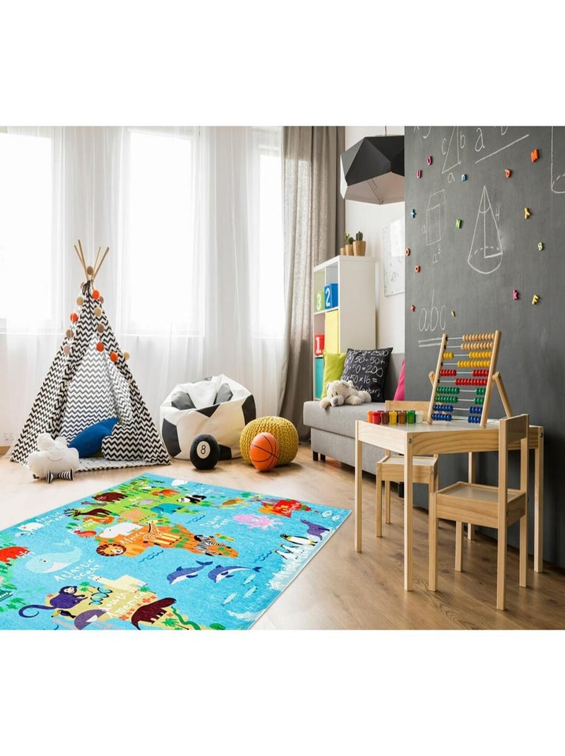 Tapis pour bébé multicolore plat World Multicolore - Kiabi