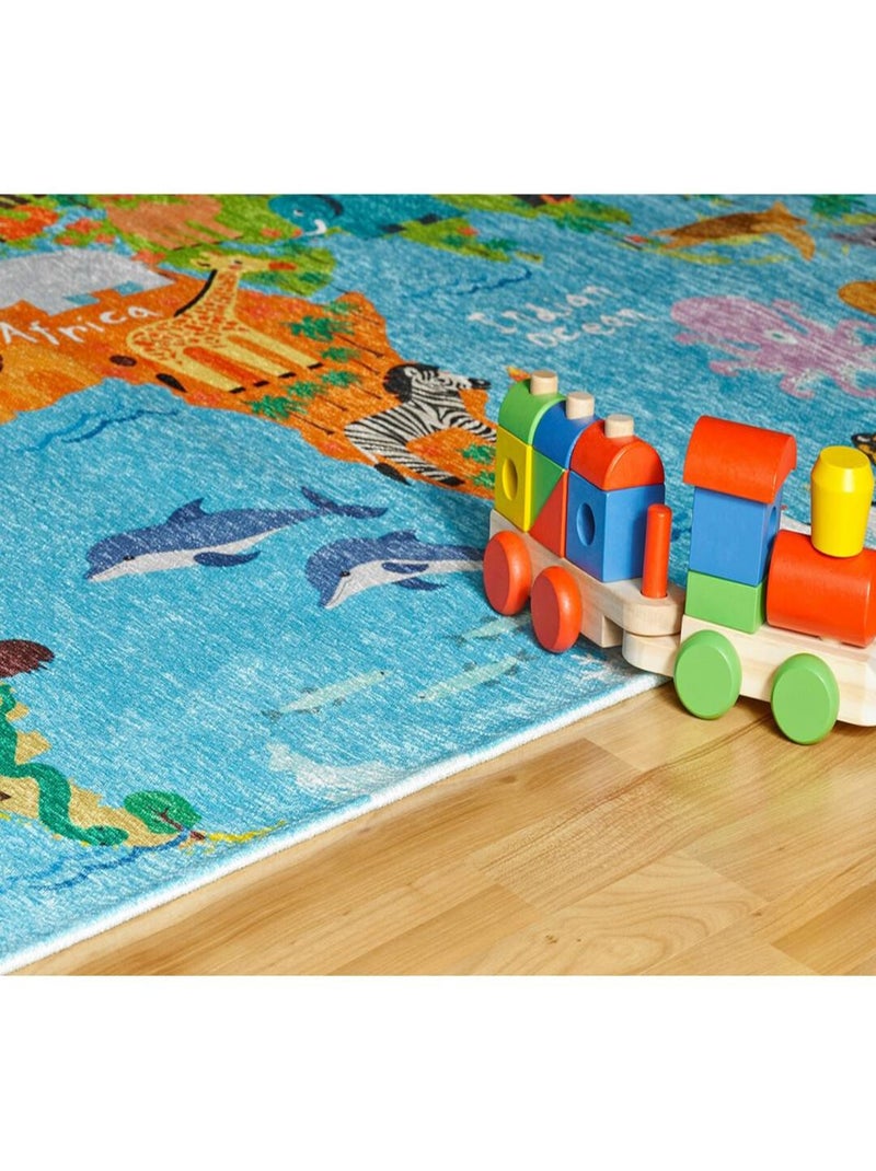 Tapis pour bébé multicolore plat World Multicolore - Kiabi