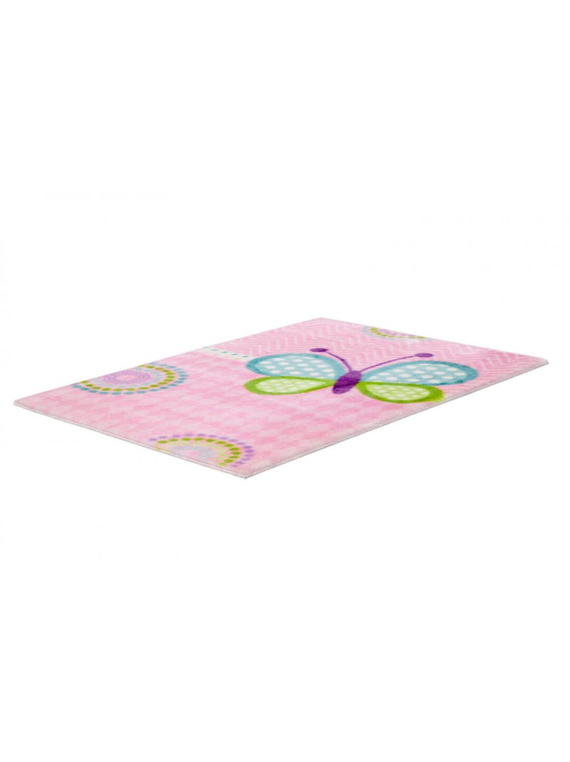 Tapis pour chambre de fille doux multicolore Butterfly Multicolore - Kiabi