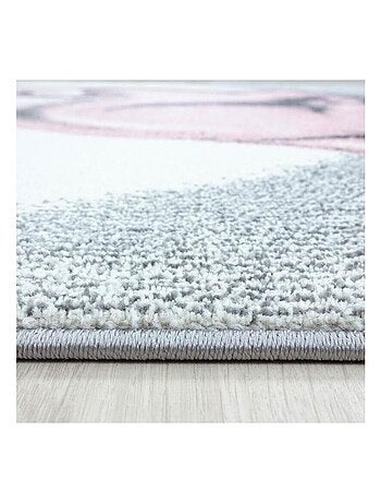 Tapis pour chambre d'enfant rose rectangle Bamba