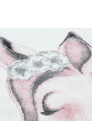 Tapis pour chambre d'enfant rose rectangle Bamba