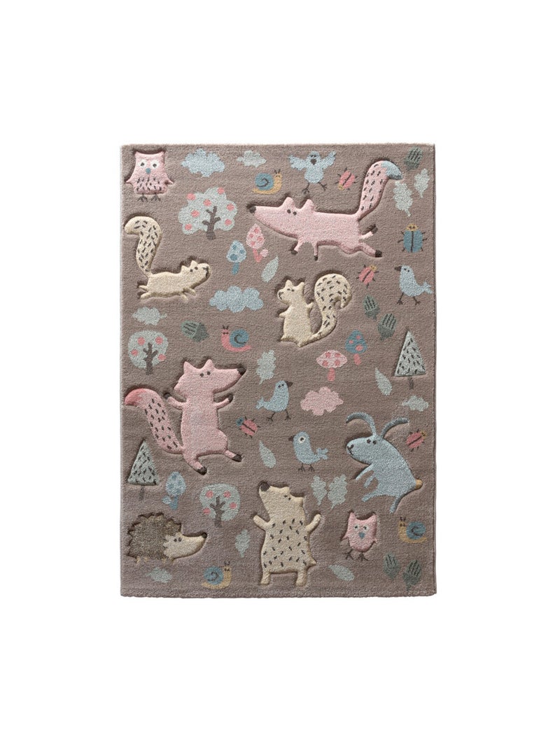 Single tree forest Tapis Rampant Enfant, Chambre Enfant Tapis, 2,5 cm Plus épais, pour Chambre d'enfant, Animal de Compagnie, Chambre à Coucher-Pink Orange-200 * 250cm