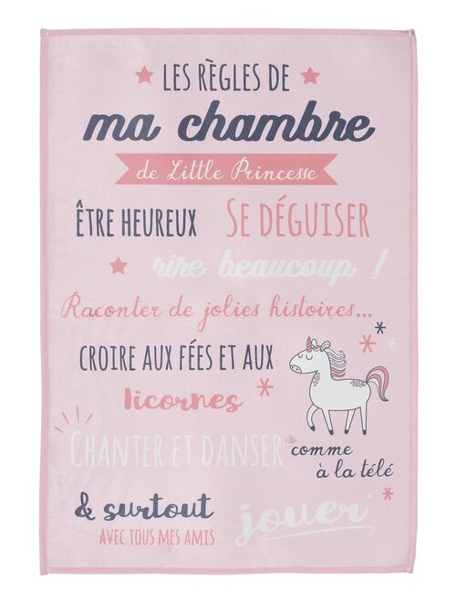 Tapis pour enfant KEHL règles de chambre rose - Kiabi