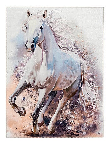 Tapis pour fille multicolore rectangle Ice