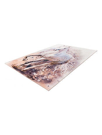 Tapis pour fille multicolore rectangle Ice