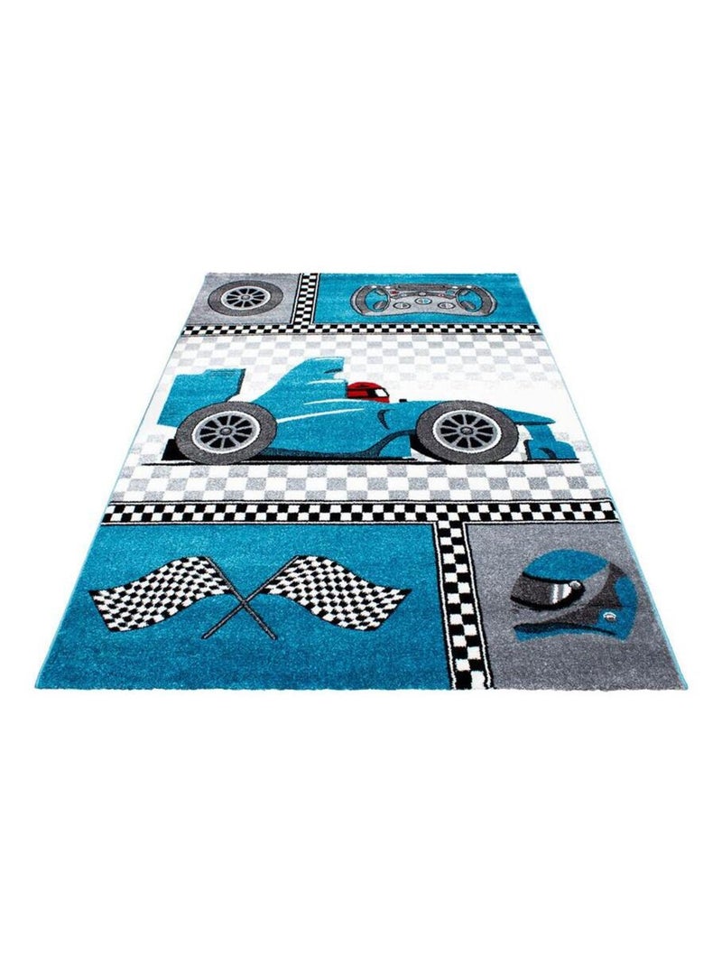 Tapis pour garçon en polypropylène Korting Bleu - Kiabi