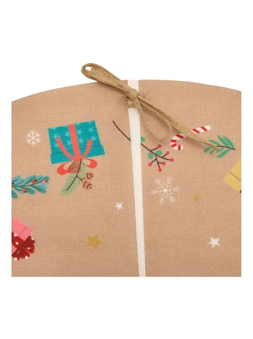 Tapis pour sapin de Noël effet jute Père Noël - Kiabi