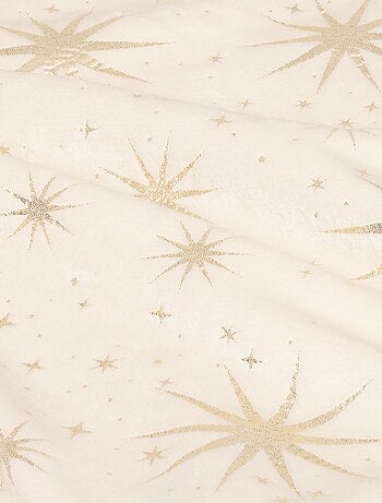 Tapis pour sapin de Noël motifs étoiles dorées