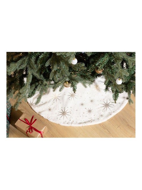 Tapis pour sapin de Noël motifs étoiles dorées - Kiabi