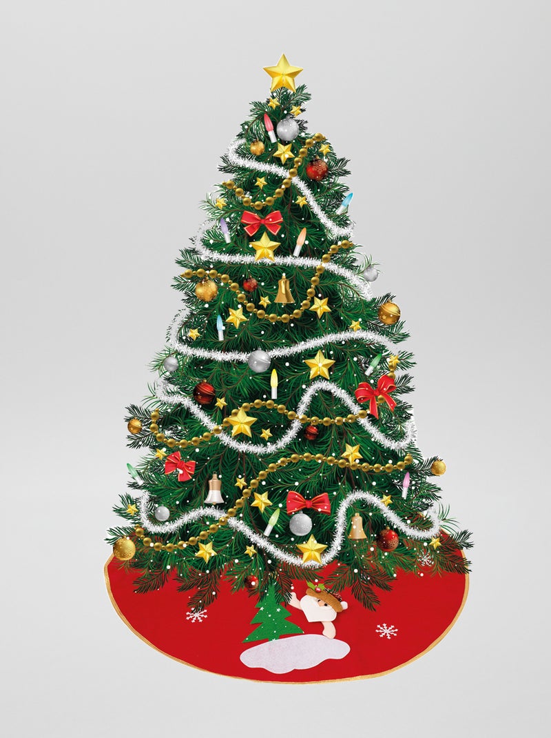 Tapis pour sapin de Noël rouge - Kiabi