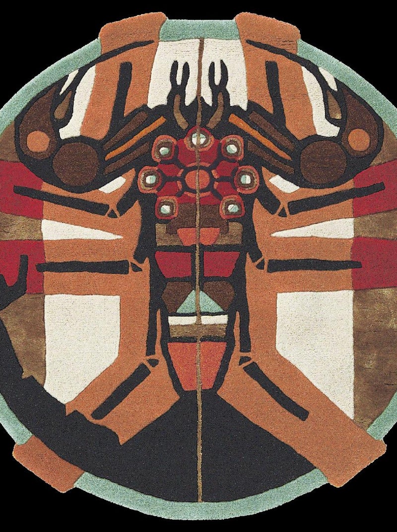 Tapis pour une chambre ou une entrée fait à la main en laine motif fresque ZODIAC Multicolore - Kiabi