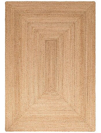 Tapis pour une chambre ou une entrée motif simple, jute l tissé main, design chaleureux