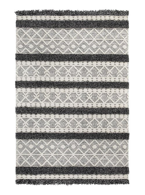 Tapis pour une chambre ou une entrée tissé en laine motif ethnique NOUKA - Kiabi