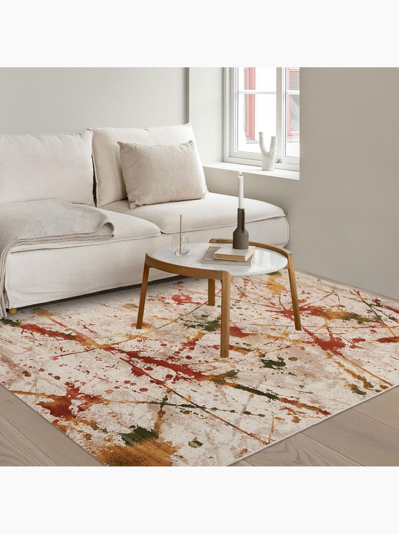Tapis pour une chambre ou une entrée tissé motif ethnique ABTRACT Multicolore - Kiabi