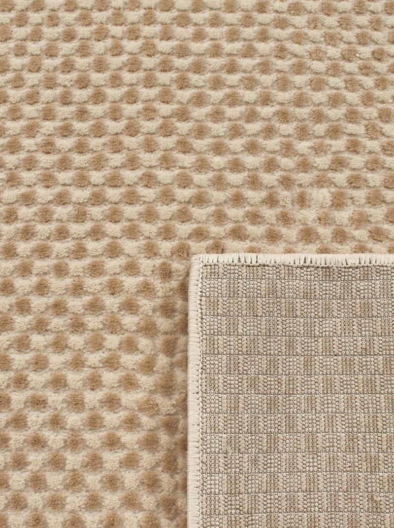 Tapis pour une chambre ou une entrée tissé motif faux uni LUNKIN 6 Ecru - Kiabi