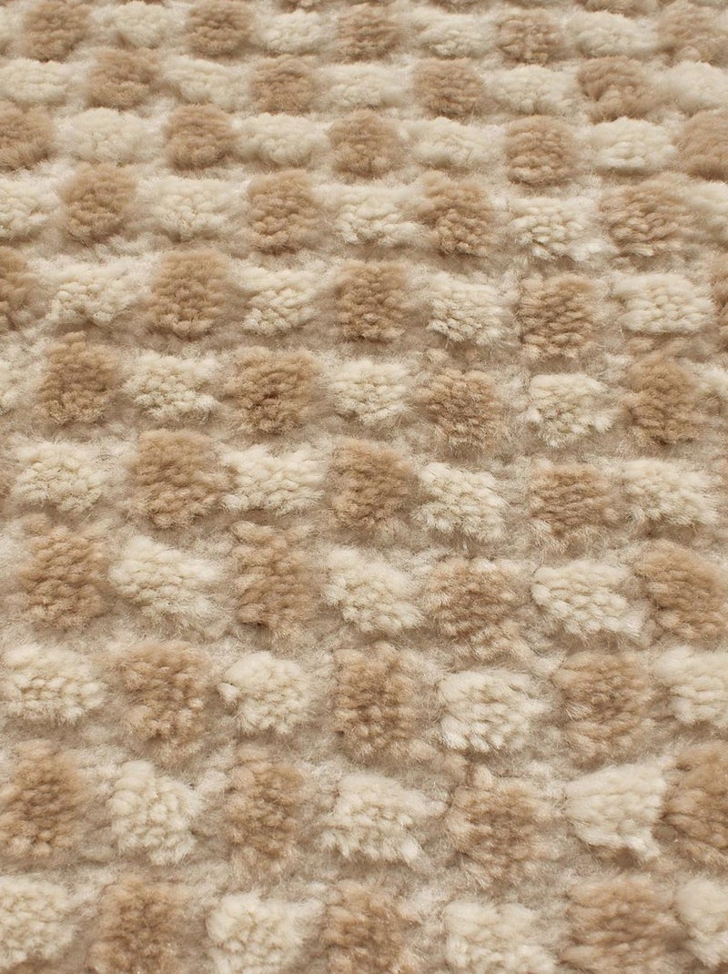 Tapis pour une chambre ou une entrée tissé motif faux uni LUNKIN 6 Ecru - Kiabi