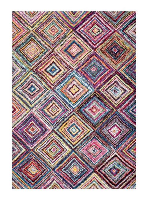 Tapis pour une chambre ou une entrée tissé motif géométrique LYN6 CARI - Kiabi