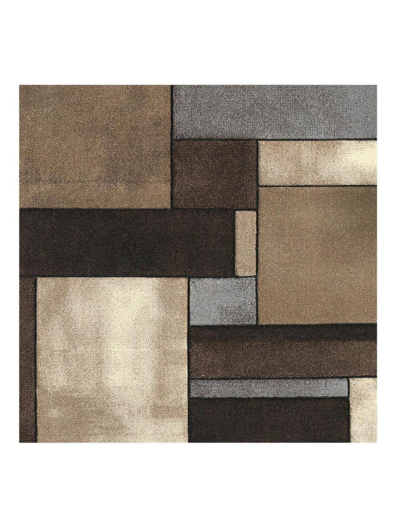 Tapis pour une chambre ou une entrée tissé motif géométrique LYN8 GEOME Ecru - Kiabi