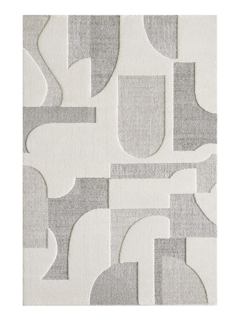 Tapis pour une chambre ou une entrée tissé motif simple LYN9 CERGEO Ecru - Kiabi