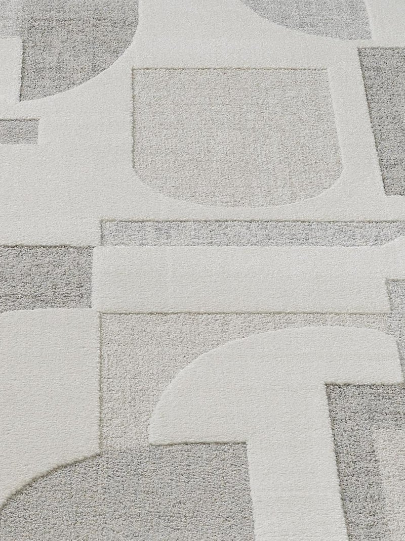 Tapis pour une chambre ou une entrée tissé motif simple LYN9 CERGEO Ecru - Kiabi