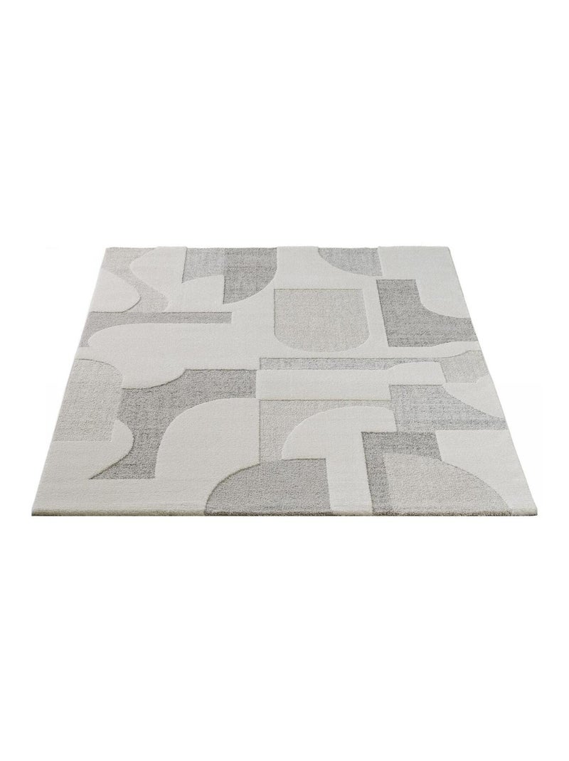 Tapis pour une chambre ou une entrée tissé motif simple LYN9 CERGEO Ecru - Kiabi