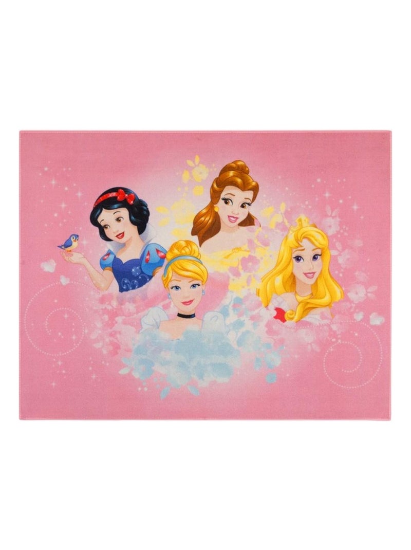 Tapis Princesse 125 x 95 cm Digital Aurore Belle Cendrillon Multicolore - Kiabi