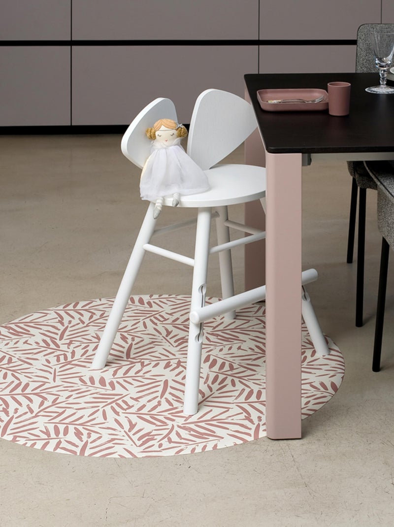 Tapis protège sol rond feuille LEAVES SEA SHELL Rose clair - Kiabi