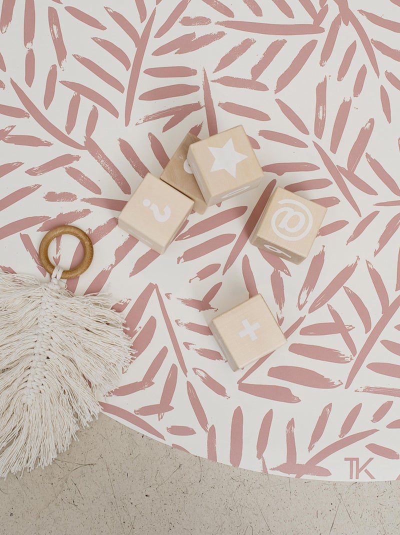 Tapis protège sol rond feuille LEAVES SEA SHELL Rose clair - Kiabi