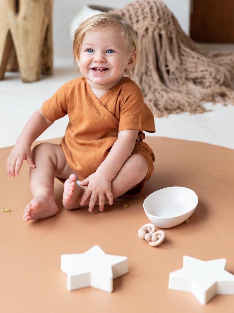 Tapis protège sol rond SPLAT MAT CAMEL Marron caramel - Kiabi