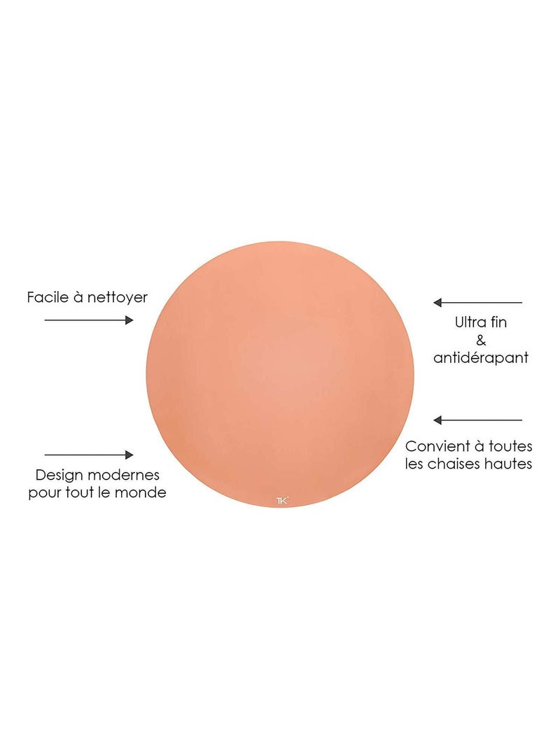 Tapis protège sol rond SPLAT MAT CAMEL Marron caramel - Kiabi