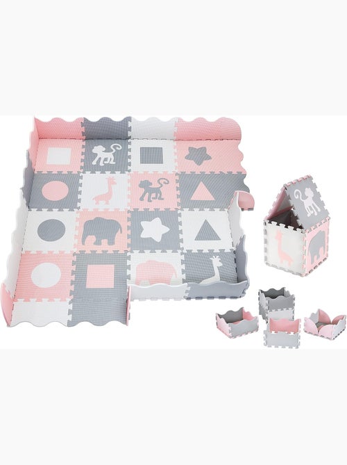 Tapis puzzle mousse EVA 150x150 cm bébé enfant 16 pièces éducatif 0-3ans - Kiabi Tapis puzzle mousse EVA 150x150 cm bébé enfant 16 pièces éducatif 0-3ans - Kiabi