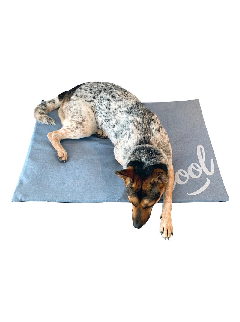 Tapis rafraîchissant déhoussable (gel à l'intérieur) Bleu - Kiabi