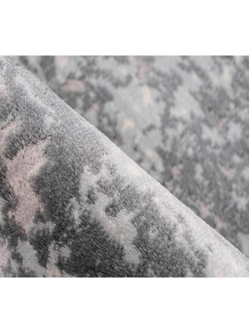 Tapis rayé à poils courts pour salon rectangle vintage Paris - Kiabi