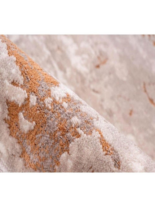 Tapis rayé à poils courts pour salon rectangle vintage Paris - Kiabi