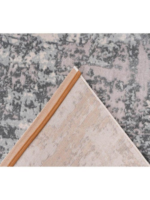 Tapis rayé à poils courts pour salon rectangle vintage Paris - Kiabi