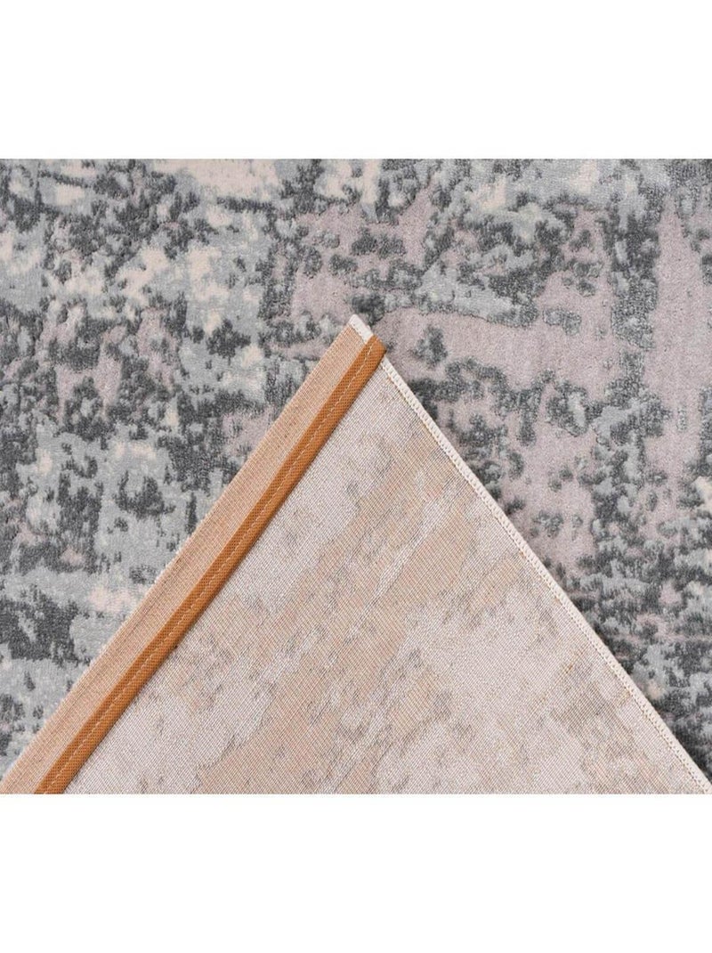 Tapis rayé à poils courts pour salon rectangle vintage Paris Bleu - Kiabi