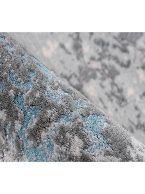 Tapis rayé à poils courts pour salon rectangle vintage Paris - Kiabi