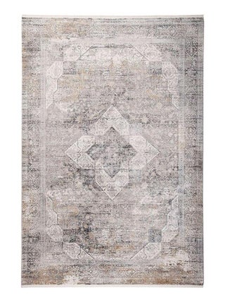 Tapis rayé avec franges vintage rectangle Heriz