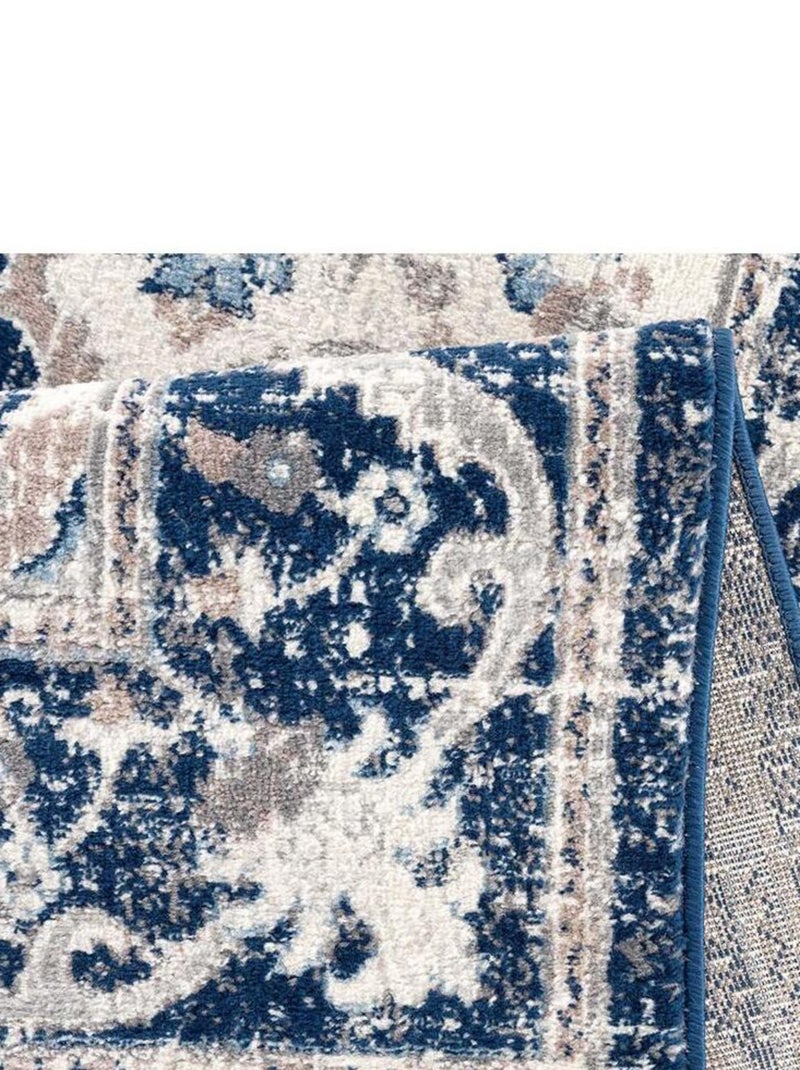 Tapis rayé gris pour salon vintage rectangle Oriolo Gris - Kiabi