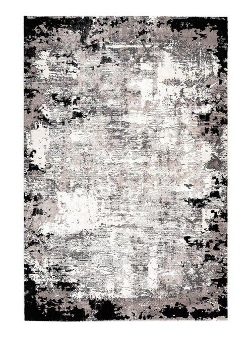 Tapis rayé intérieur à courtes mèches rectangle moderne Mandurah - Kiabi