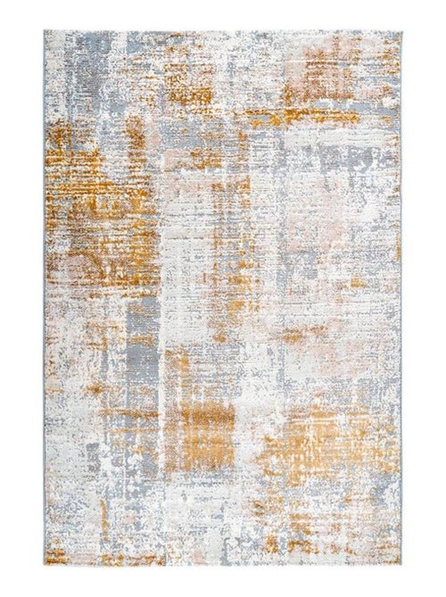 Tapis rayé moderne à courtes mèches rectangle Impiano - Kiabi